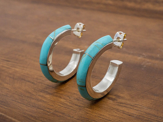 Turquoise Hoops