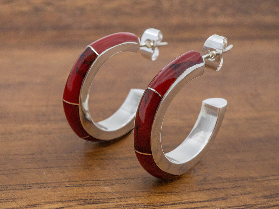 Red Jasper Hoops