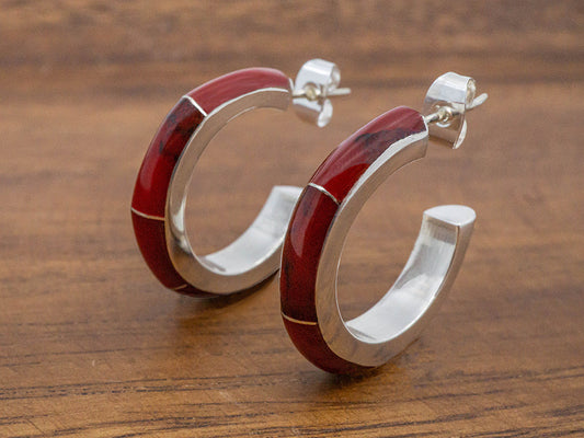 Red Jasper Hoops