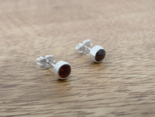 Petite Garnet Studs