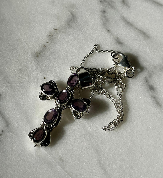 Amethyst Cross Pendant