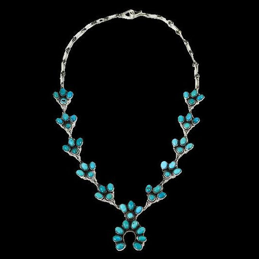 Federico Turquoise Squash Blossom Necklace