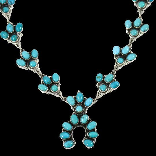 Federico Turquoise Squash Blossom Necklace