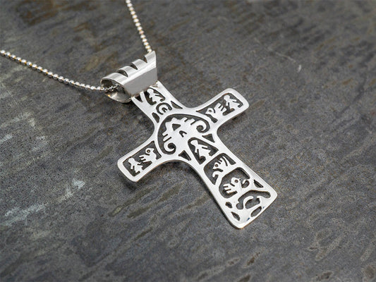 Tableau Patterned Cross Pendant